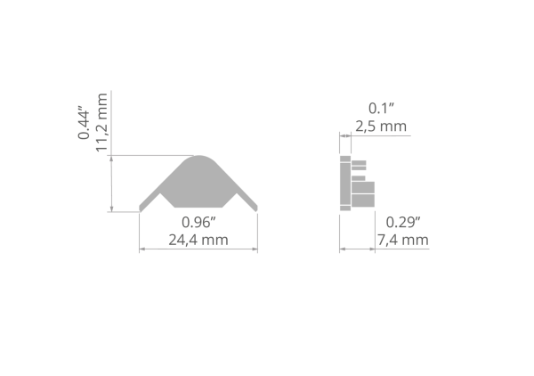 Profilverschluss für halbrundes LED-Aluminiumprofil